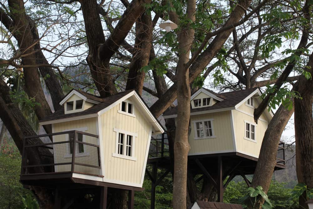 2 elegant treehouses for 2 children and more