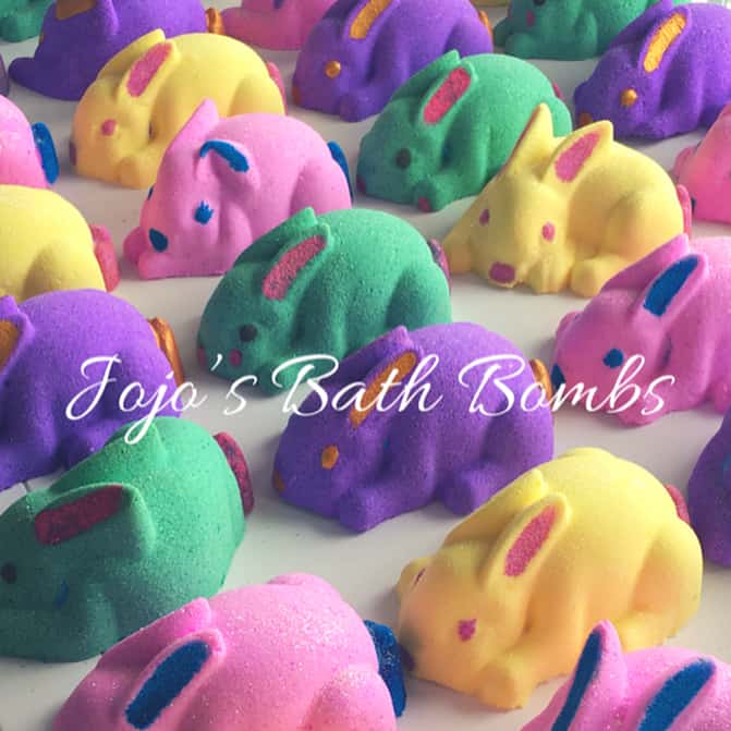 Easter bunny bath bombs