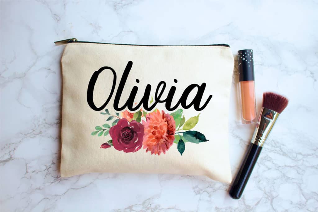 Personalized Makeup Bag, Makeup Bag, Fall Decor, Fall Makeup Bag, Bridesmaid Gift, Makeup Case, Cosmetic Bag, Makeup Organizer, Gift for Her