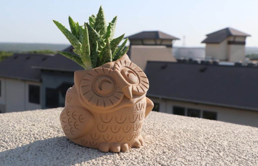 Owl planter, pot planter in white, garden pot ornaments, planter and pot