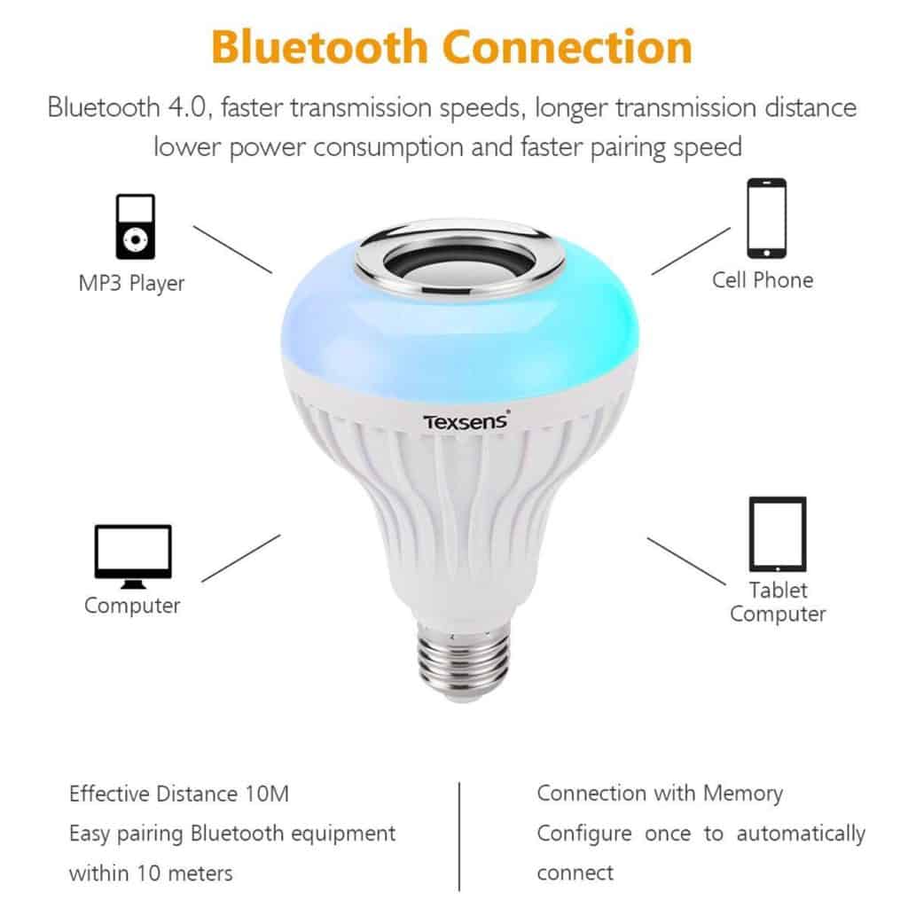  LED Light Bulb Bluetooth Speaker
