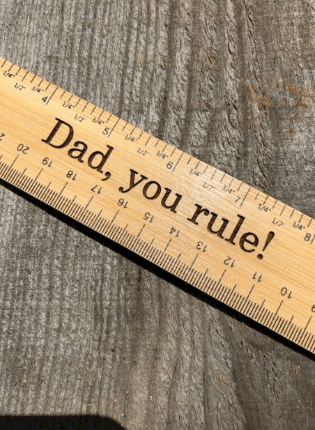 Custom Engraved Father's Day Ruler - bamboo ruler, gift for dad, gift for him, grandpa, 1st first fathers day, handyman, custom tool