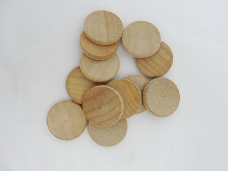 50 wooden Circles, wood disc