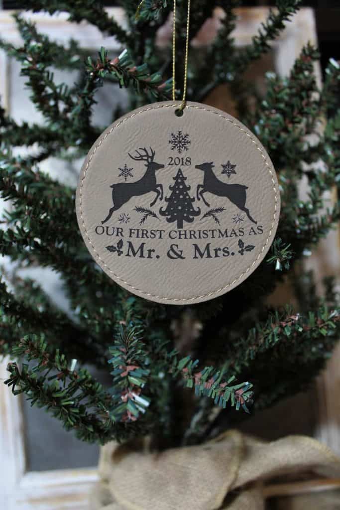 Personalized Our First Christmas Married Ornament