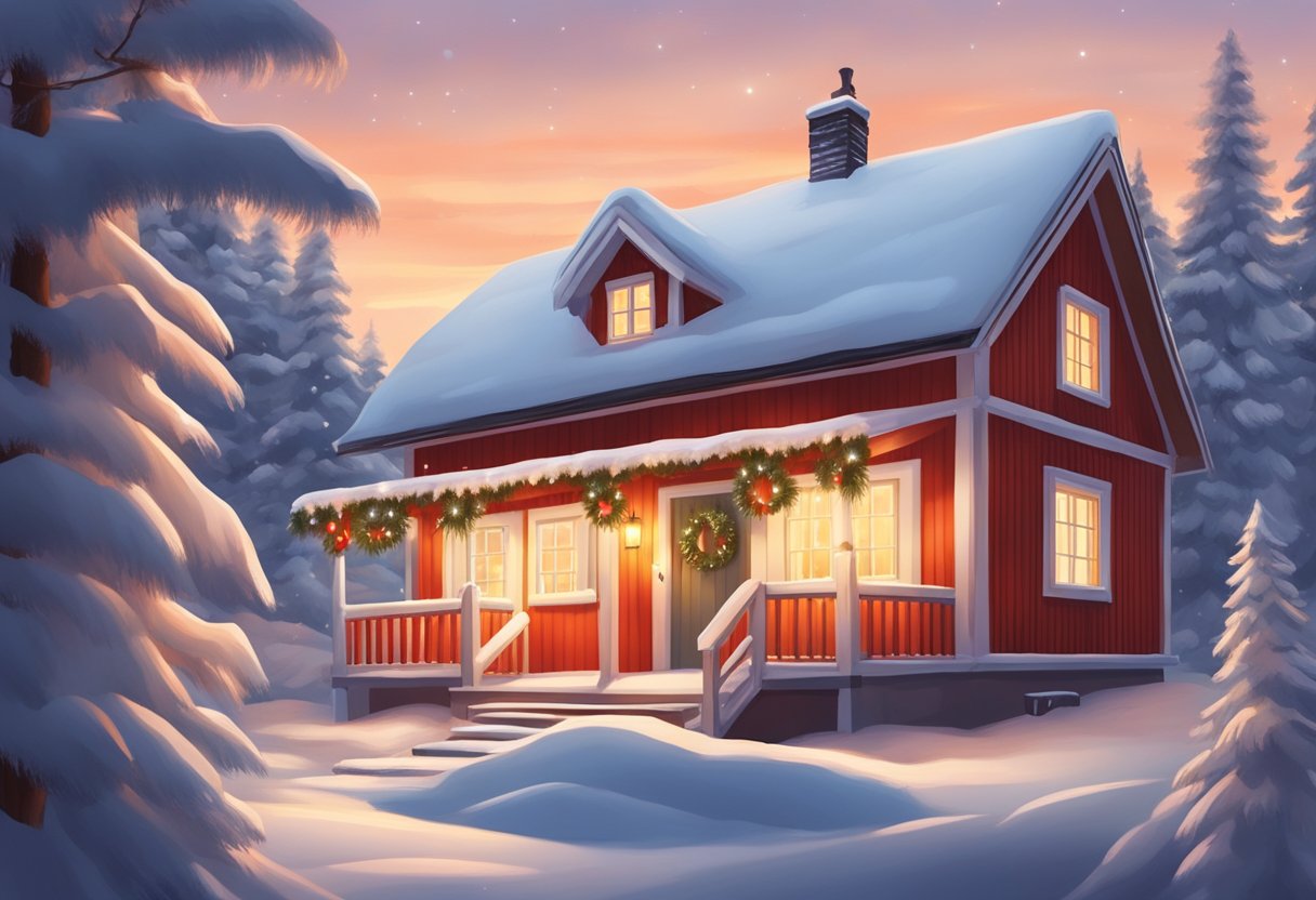 The yuletide cheer in Sweden, house decor